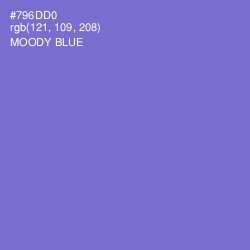 #796DD0 - Moody Blue Color Image